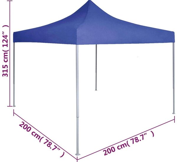 Összecsukható Rendezvénysátor, Acélvázas, 2x2m, Kék