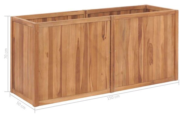 VidaXL Teakfa Magaságyás - 150x50x70 cm
