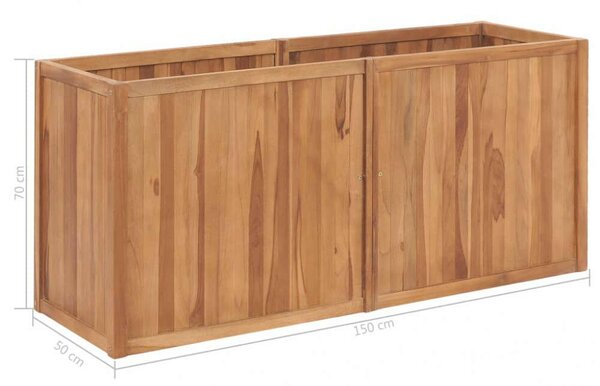 VidaXL Teakfa Magaságyás - 150x50x70 cm