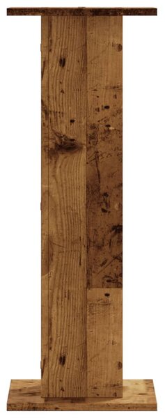 2 db antik fa színű szerelt fa növénytartó állvány 30x30x80 cm