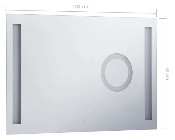 Elegáns LED Fürdőszobai Tükör - 100x60 cm