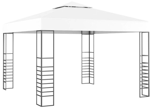 VidaXL Kerti Pavilon - Fehér - 3x3 m Acélvázas