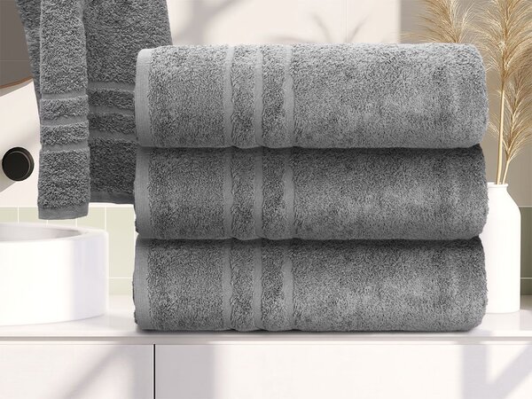 CLASSIC világosszürke 2db fürdőlepedő 70x140 cm, 100% pamut