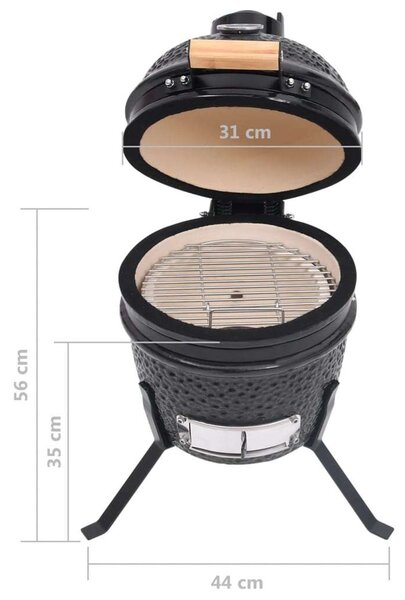 Kerámia Kamado Grillező és Füstölő - 56 cm