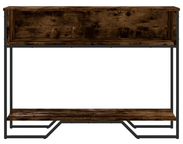 Füstös tölgy színű szerelt fa tálalóasztal 100x35x74,5 cm