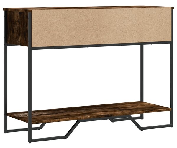 Füstös tölgy színű szerelt fa tálalóasztal 100x35x74,5 cm