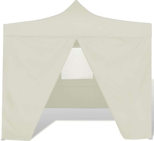 Összecsukható Pavilon, 4 Oldalfallal, 3x3m, Krém