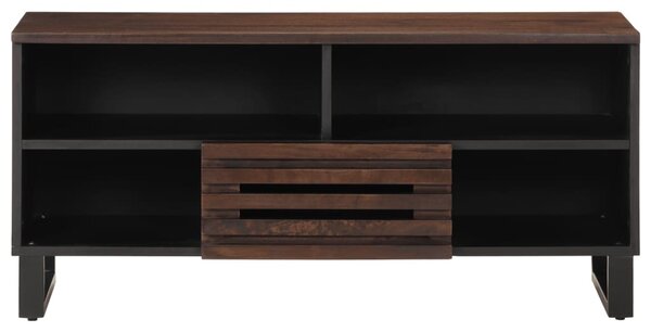 Barna tömör mangófa TV-szekrény 100 x 34 x 46 cm