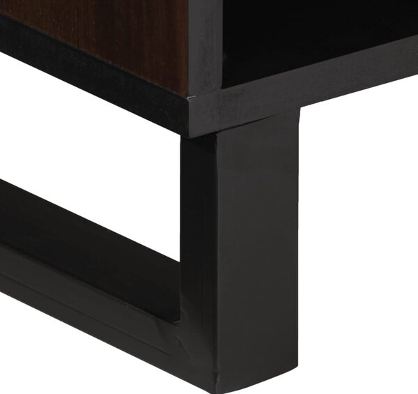 Barna tömör mangófa TV-szekrény 100 x 34 x 46 cm