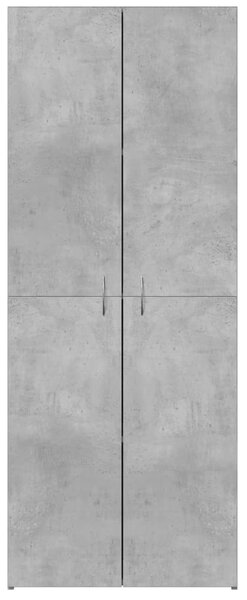 Betonszürke szerelt fa irattartó szekrény 60 x 32 x 153 cm