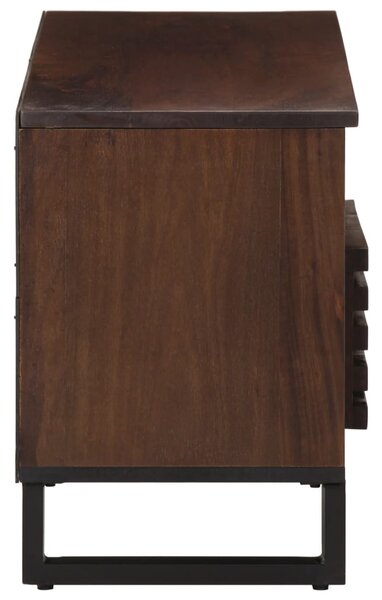 Barna tömör mangófa TV-szekrény 100 x 34 x 46 cm