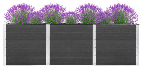 VidaXL WPC Magaságyás - Antracit Szürke - 300x100x91 cm