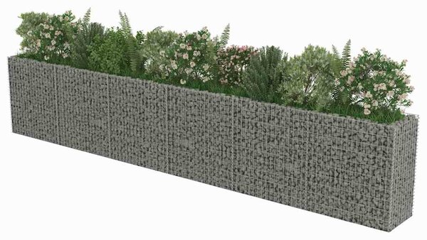 Horganyzott acél gabion magaságyás 540 x 50 x 100 cm