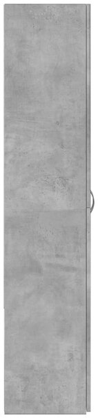 Betonszürke szerelt fa irattartó szekrény 60 x 32 x 153 cm