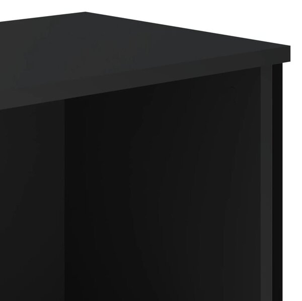 Fekete szerelt fa könyvszekrény 80 x 31 x 74,5 cm