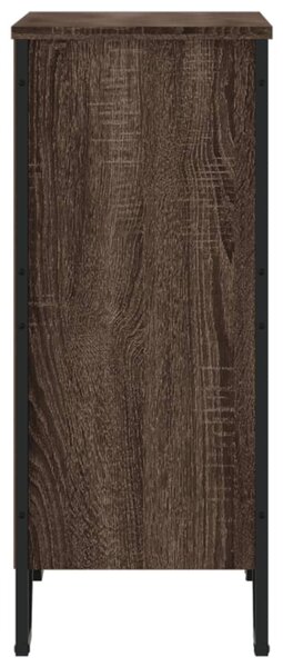 Barna tölgy színű szerelt fa könyvszekrény 80 x 31 x 74,5 cm