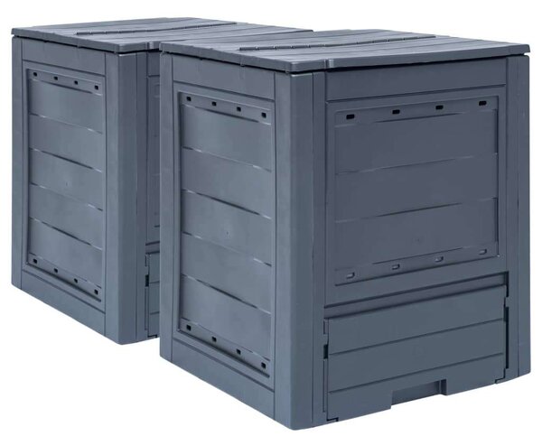 Kertmax Komposztáló - Műanyag - Szürke - 2x260L