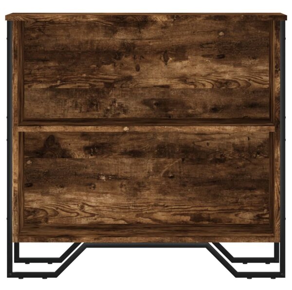 Füstös tölgy színű szerelt fa könyvszekrény 80 x 31 x 74,5 cm