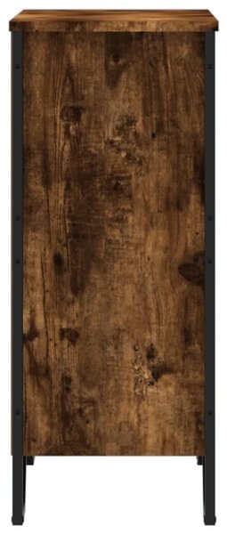 Füstös tölgy színű szerelt fa könyvszekrény 80 x 31 x 74,5 cm