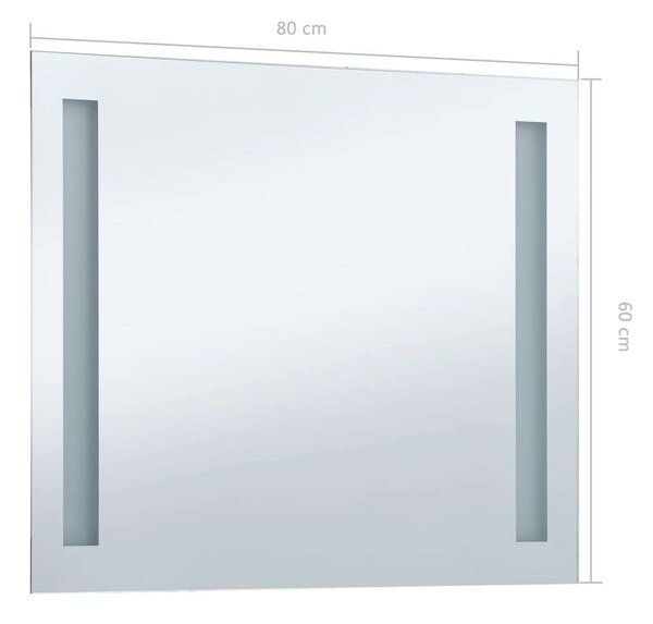 Elegáns LED Fürdőszobai Tükör - 80x60 cm