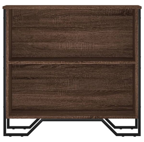 Barna tölgy színű szerelt fa könyvszekrény 80 x 31 x 74,5 cm