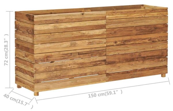 Teakfa Magaságyás - 150x40x72 cm
