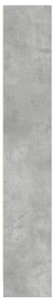 Betonszürke szerelt fa könyvespolc 40 x 24 x 143 cm