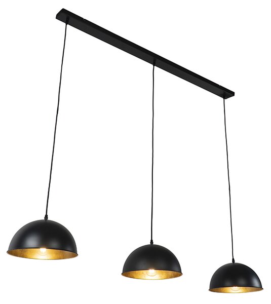 Ipari függesztett lámpa, fekete, 3 lámpával - Magnax