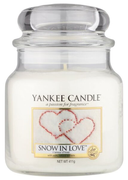Yankee Candle Snow in Love illatos gyertya Classic közepes méret 411 g