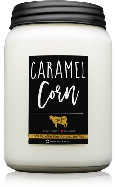 Milkhouse Candle Co. Farmhouse Caramel Corn illatos gyertya Mason Jar 737 g