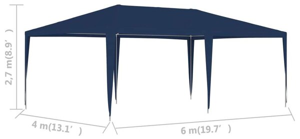 VidaXL rendezvénysátor 4 x 6 m, Kék