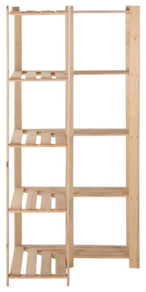 Fenyőfa Sarokpolc - 5 Polc - 82,5x82,5x170 cm