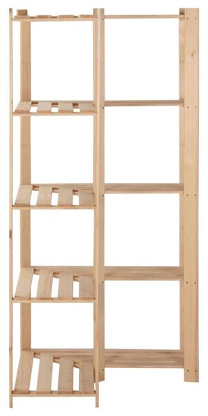 Fenyőfa Sarokpolc - 5 Polc - 82,5x82,5x170 cm
