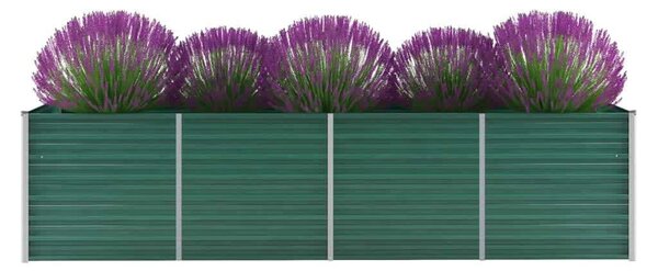 GardenLine Kerti Magaságyás - Zöld Acél - 320x80x77 cm
