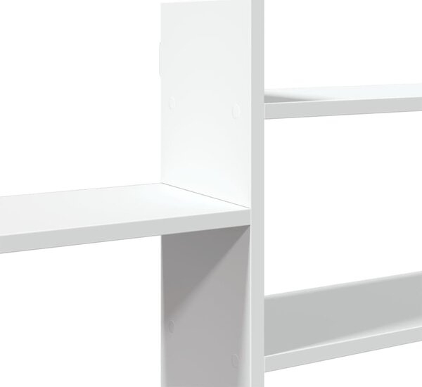 Fehér szerelt fa fali polc 167,5 x 18 x 68 cm