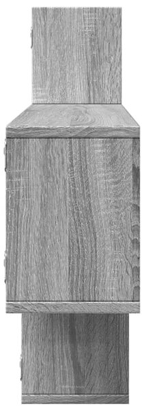 Szürke sonoma színű szerelt fa fali polc 167,5 x 18 x 68 cm