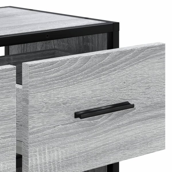 Szürke sonoma színű szerelt fa TV-szekrény 60 x 31 x 39,5 cm