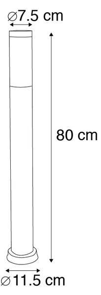 Okos kültéri lámpaoszlop antracit 80 cm Wifi-vel P45 - Rox