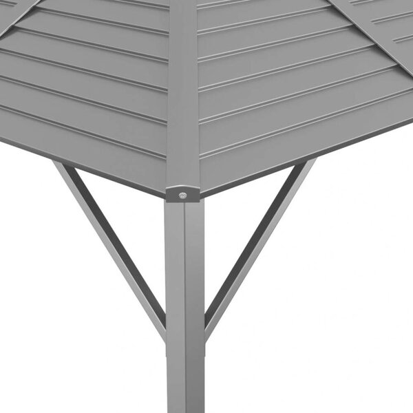 VidaXL antracitszürke pavilon tetővel 3 x 3 m