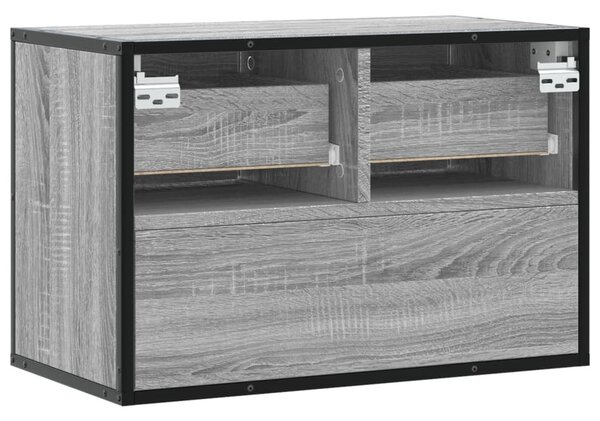 Szürke sonoma színű szerelt fa TV-szekrény 60 x 31 x 39,5 cm