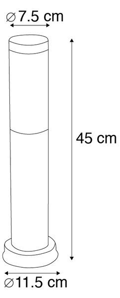 Okos kültéri lámpaoszlop antracit 45 cm Wifi-vel P45 - Rox