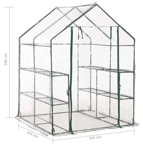 Melegház - 8 Polcos - 143x143x195 cm