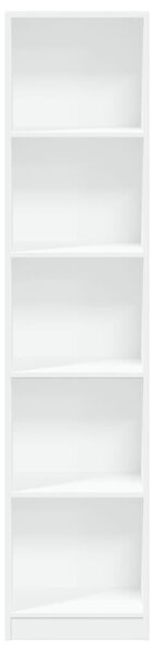 Fehér szerelt fa könyvespolc 40 x 24 x 176 cm