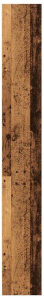 Antik fa színű szerelt fa könyvespolc 60 x 24 x 176 cm