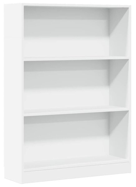 Fehér szerelt fa könyvespolc 80 x 24 x 109 cm