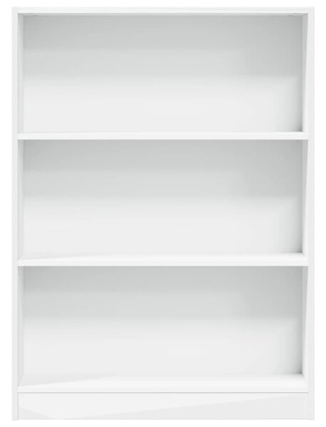 Fehér szerelt fa könyvespolc 80 x 24 x 109 cm