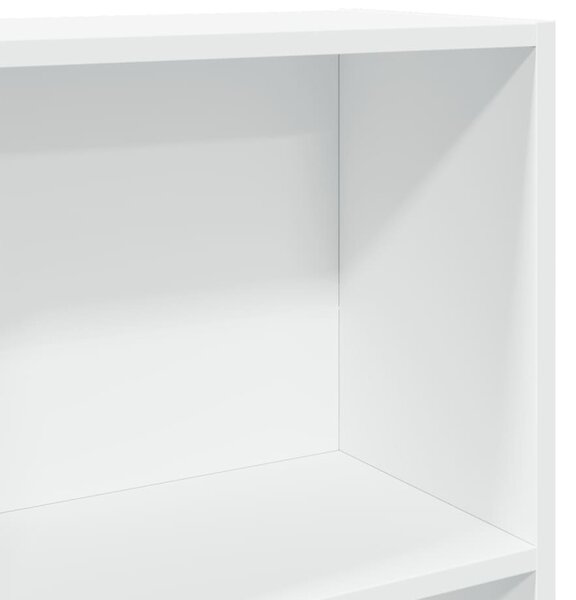 Fehér szerelt fa könyvespolc 60 x 24 x 143 cm
