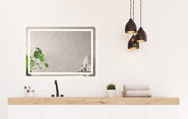 Tükör LED 80x60cm P10407