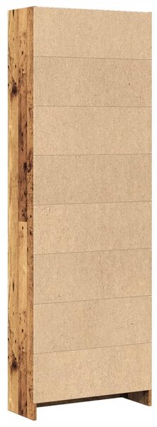 Antik fa színű szerelt fa könyvespolc 60 x 24 x 176 cm