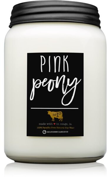 Milkhouse Candle Co. Farmhouse Pink Peony illatos gyertya Mason Jar 737 g